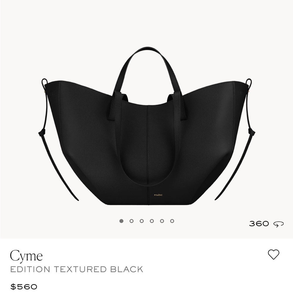 **SOLD on another site** Polène Cyme Textured Black Tote Bag